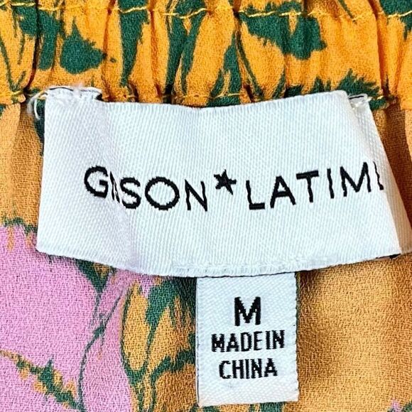 Gason & Latimer Off The Shoulder Tropical Floral Blouse Medium - Picture 8 of 11